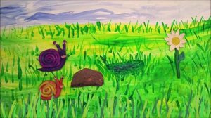 Мультфильм "Соревнование улиток", Новиков Тимофей, 8 лет