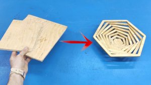 Как сделать уникальную чашу  для фруктов из куска фанеры своими руками