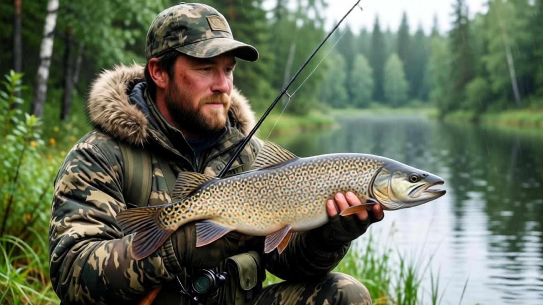 Охота и Рыбалка в ТАЙГЕ ТАЙМЕНЬ на Спиннинг БЛЕСНА Ловля на ПОПЛАВОК ХАРИУСА Сибирь УАЗ оффроад