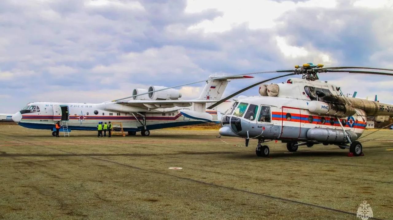 В Курганскую область прибыла авиация МЧС России.