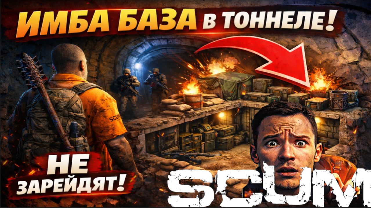 Scum Гайд уникальной базы в тоннеле #pvp #pve #гайд