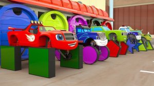 Монстр-машины пробуют разные формы вместо колёс - Автозапчасти для машин - Мультики про машинки