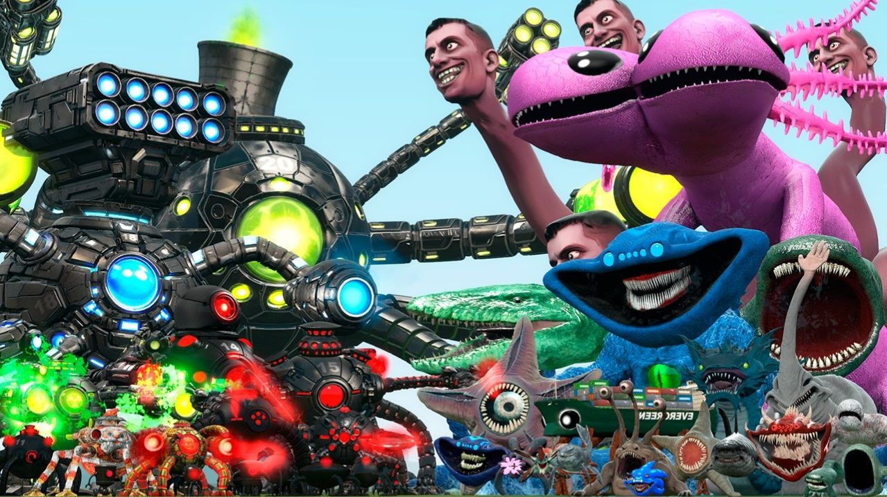 Все омнидроиды (зелёные, красные и синие) против глубоководных тварей Дуалотля