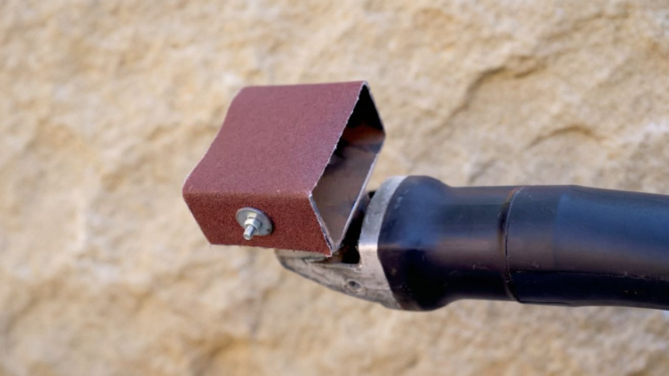 Шлифовальная насадка на болгарку своими руками / Очистка труб от ржавчины