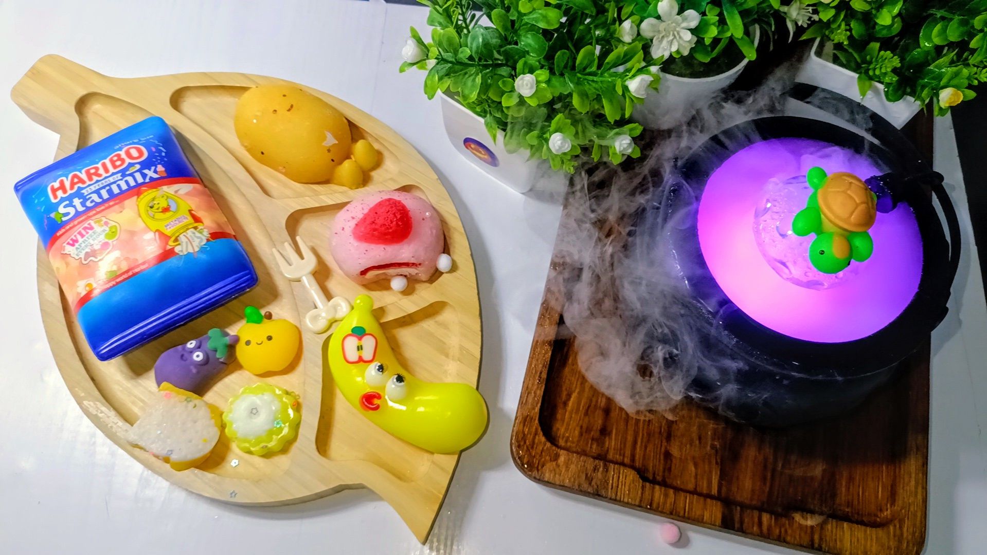 АСМР РАСПАКОВКА Сквишиков и антистрессов еды Таба силиконовых вкусняшек