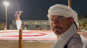 Танец с саблей в сафари в Дубае