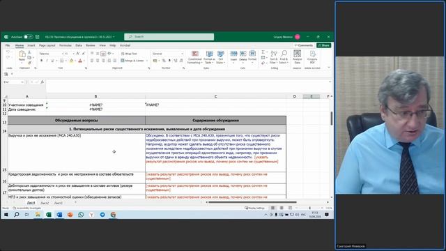Подготовка к ВКД. Проблемы и новации в рабочих документах аудитора часть 2