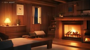 Свет в деревянном доме — уютная анимация для сна