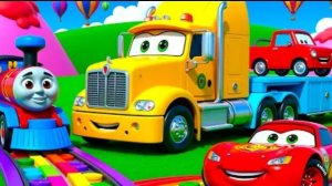 Пожарная машина, Бигфут, монстр трак, Молния Маквин, паровоз Томас, пикап