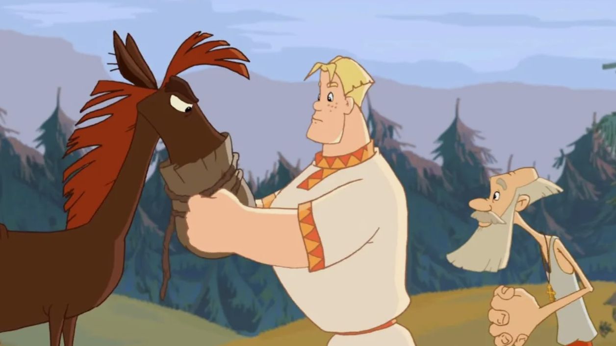 Три Богатыря - Алеша Попович и Тугарин Змей