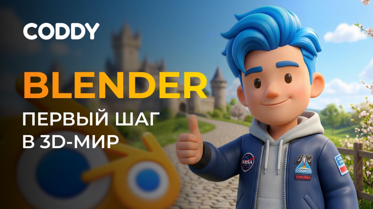 BLENDER: МОДЕЛИРУЕМ МУЛЬТЯШНЫЙ ГРИБ | Первый шаг в 3D-мир от CODDY 🍄
