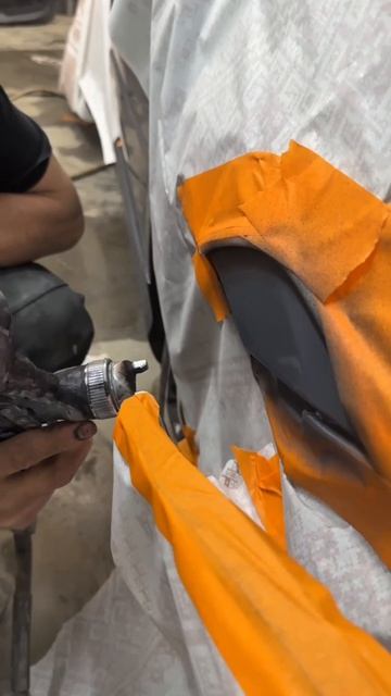 Лада Гранта на локальном окрасе в нашей студии! кузовнойремонт детейлинг покраска