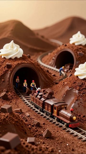 Шоколадный поезд: сладкое путешествие по шоколадным горам шоколад десерт поезд