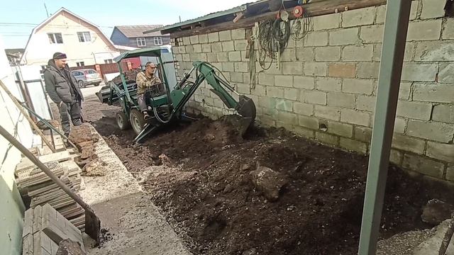 работа. самодельный минитрактор