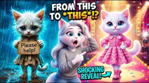 ЭТОТ брошенный котёнок стал МОДЕЛЬЮ?! 😳🐱✨