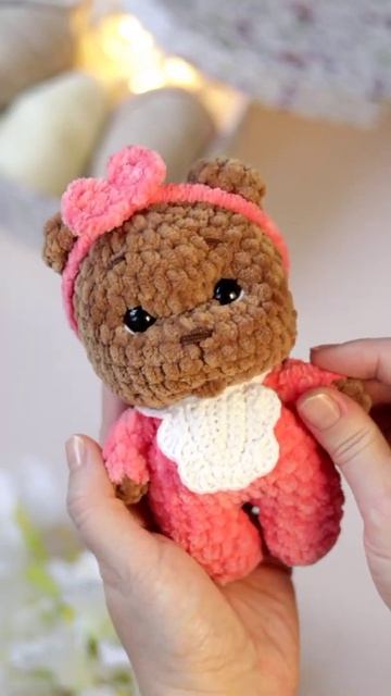 Мишка крючком малыш #crochetbear #amigurumi #вязаниеигрушек #handmadetoys #вязанаяигрушка