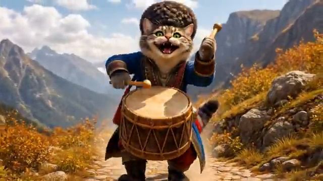 Клип 2026. КАЗАЧЬЯ ЛЕЗГИНКА Cover. Три кошечки подпевают - Коты жгут!