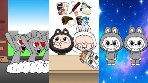 Цветной эмодзи Incredibox Sprunki СПРУНКИ Мультфильм