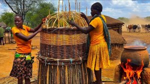Приближается сильный дождь🌧️/ Готовим ганийскую еду на нашей традиционной африканской ферме
