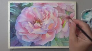Вечерняя роза 🌹 Мастер-класс по акварельной живописи