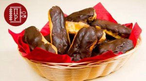 Лучший Рецепт Эклеров с Кремом Шарлотт  Заварное Тесто