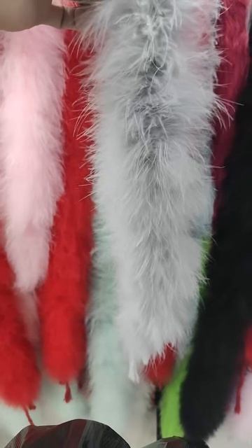 Толстые боа марабу 2 метра 50 гр. 1 шт. -  Серый цвет