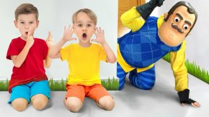 Дети пытаются подружиться с соседом