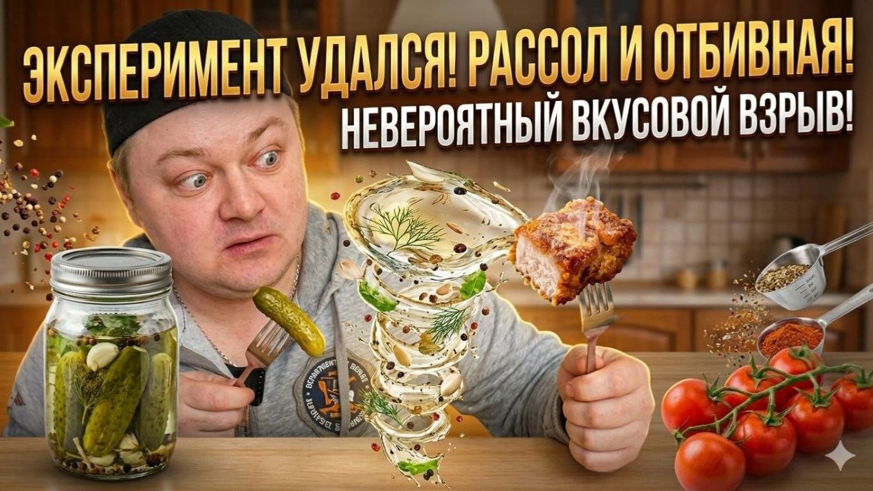Мукбанг: Отбивная черри и рассол  странно но вкусно? 