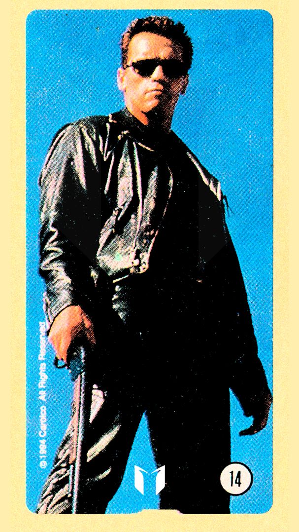 Те самые вкладыши из жвачек с Терминатором