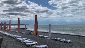 2022 l Дагомыс Городской пляж после шторма l Море | Июль