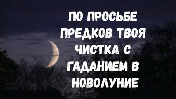 ПО ПРОСЬБЕ ПРЕДКОВ ТВОЯ ЧИСТКА С ГАДАНИЕМ В НОВОЛУНИЕ