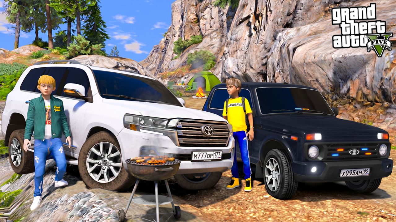 ОПЕРСКАЯ ЕЗДА В GTA 5 - НЕУДАЧНАЯ ПОЕЗДКА НА ШАШЛЫКИ! ЗАСТРЯЛИ В ГРЯЗИ НА КРУЗАКЕ 200 И НИВЕ 🌊ВОТЕР