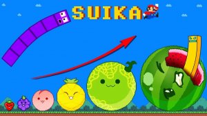 😱🍉 МАРИО И GEOMETRY SNAKE ПЫТАЮТСЯ СБЕЖАТЬ ОТ ЭВОЛЮЦИИ SUIKA