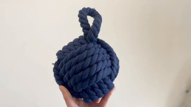 Дверной стоппер УЗЕЛОК текстиль синий 23 см 2057155