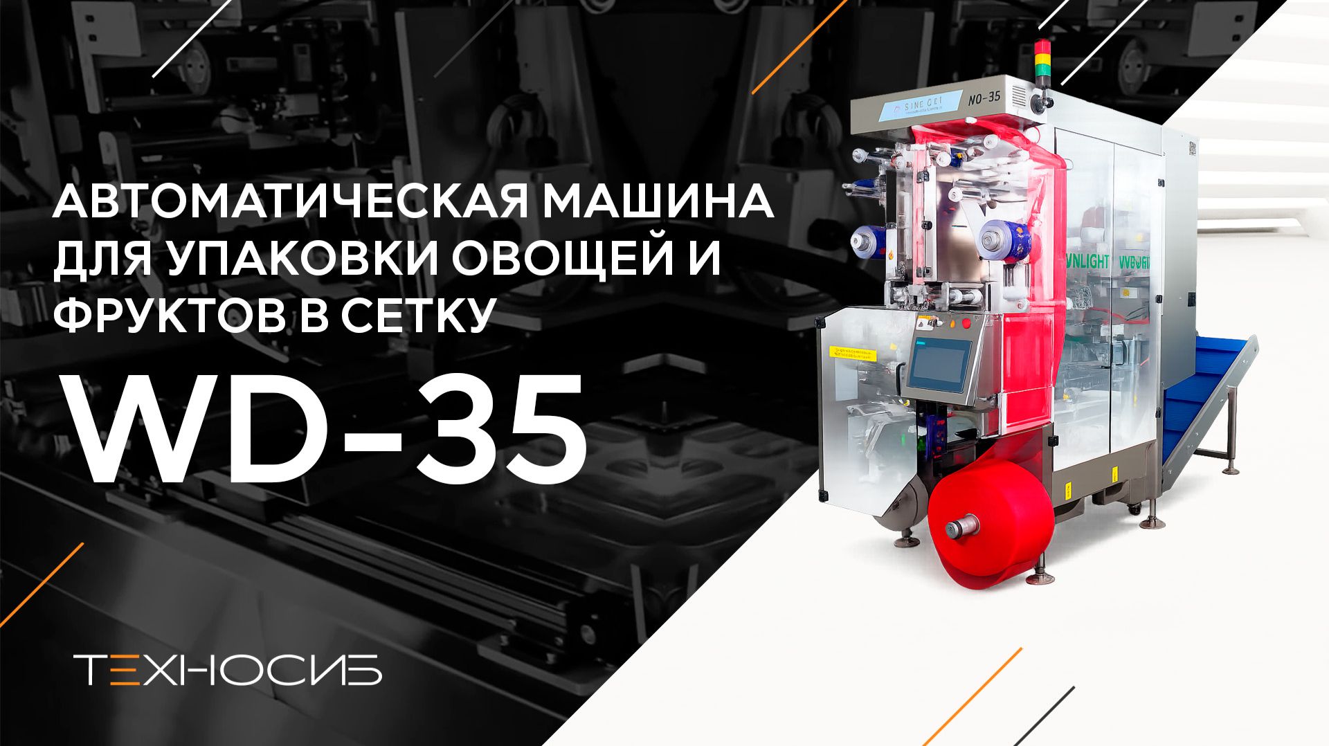 Автоматическая машина для упаковки овощей и фруктов в сетку WD-35
