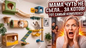 Истории из Жизни - Обустроили настенный игровой комплекс для котов