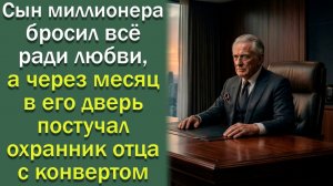 Сын миллионера бросил всё ради любви, а через месяц в его дверь постучал охранник отца с конвертом