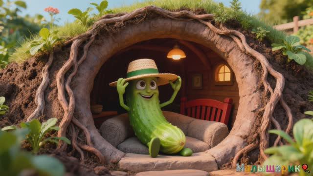 Весёлый огуречик🎶🥒Детская песня🎵 мультик для детей🎈