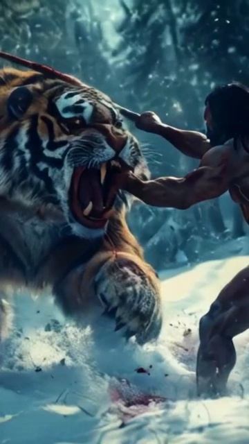 битва в пещерный век.