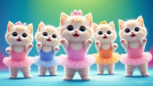 Танец маленьких котят. Веселая детская песня. Мультик для малышей! Мур-Мур!