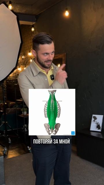 При боли в поясницу, упражнение от Реабилитолога Максима Ткаченко