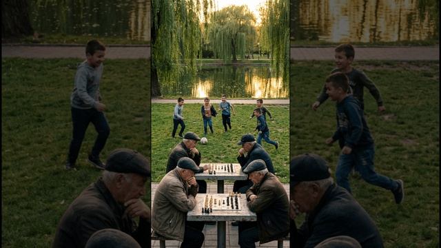 В цветущем парке, где пруды