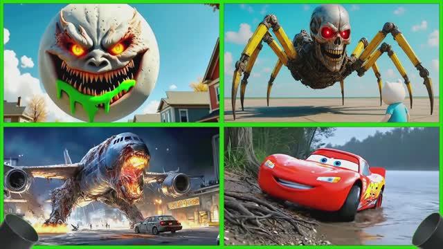 МУЛЬТИКИ ДЛЯ ДЕТЕЙ Маквин Монстр, Скелет и Лунный Монстр 🏎️ КРУТОЕ ПРИКЛЮЧЕНИЕ ГЕРОЕВ