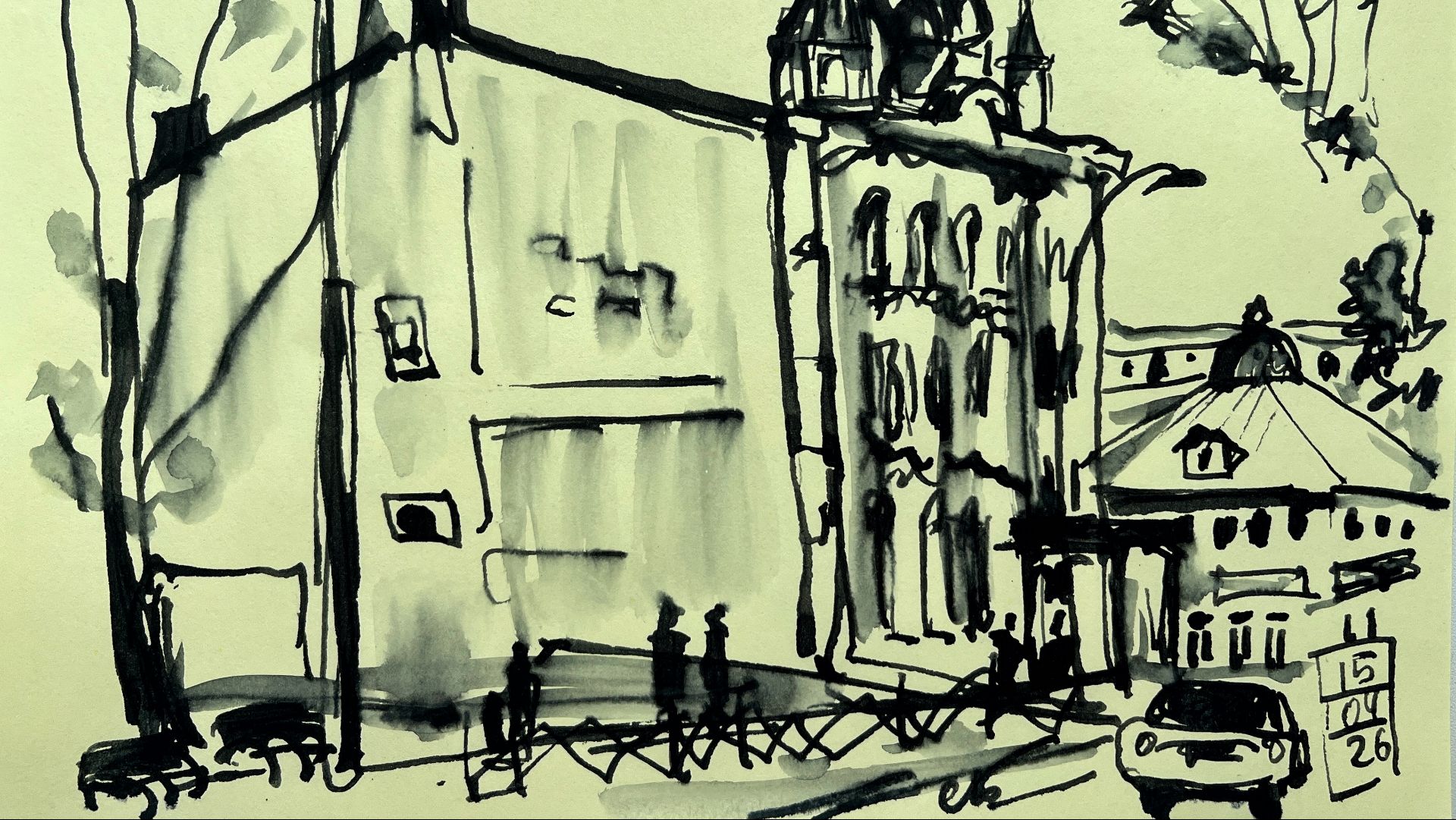 05 Простой рисунок города