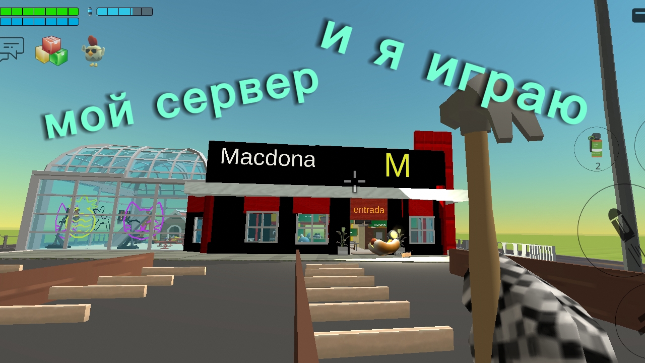 Я играю НА своём СЕРВЕРЕ МОГДОНОЛЦ в чикен Ган на видео .