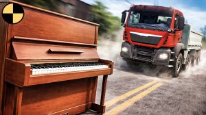 Машины проезжают через пианино-препятствия | BeamNG Drive