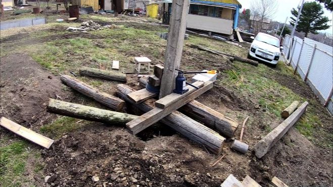 Избавляюсь от столбов на Даче !