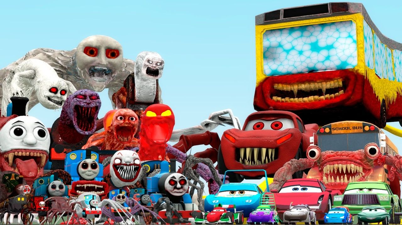 Все проклятые поезда Дональда и Перси против Пожирателя автобусов