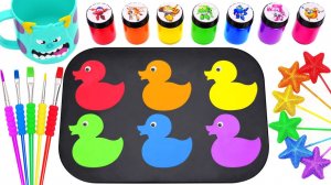 Как сделать бассейн из слайма 6 цветов с радужными леденцами-звёздами: нарезка