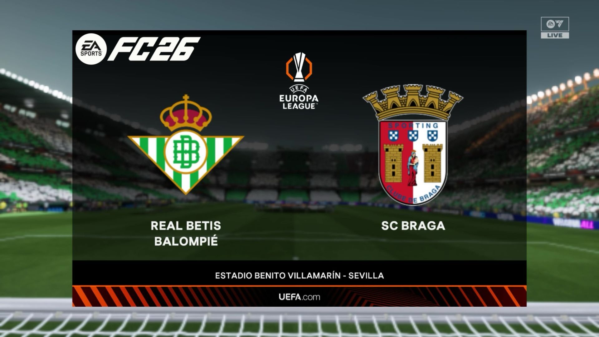 Бетис - Брага Лига Европы 14 Ответная игра 2526 FC26
